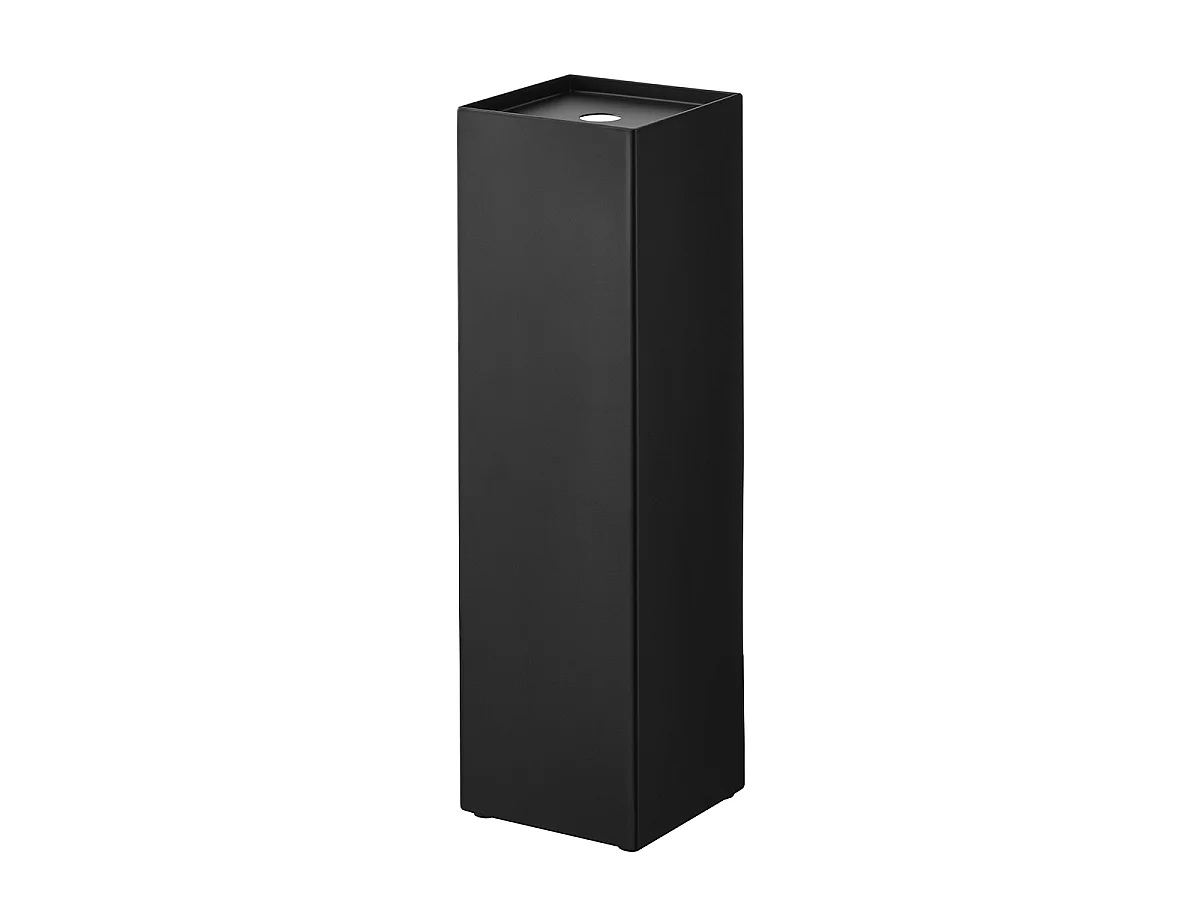 Porte-rouleau de papier toilette en métal - H38,5 cm, Peut contenir 3 rouleaux, Blanc/Noir