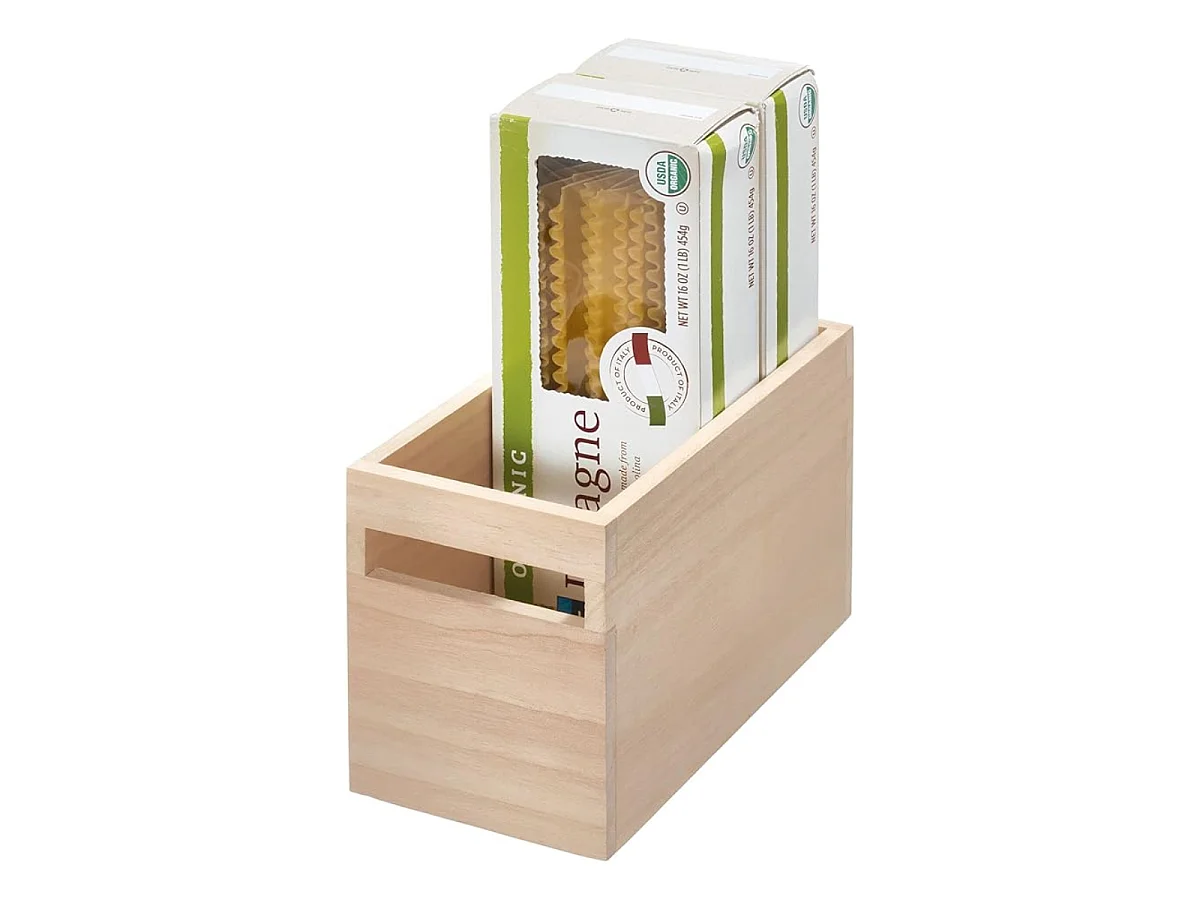 Bac de rangement en bois avec poignées H15,2 cm - OKA