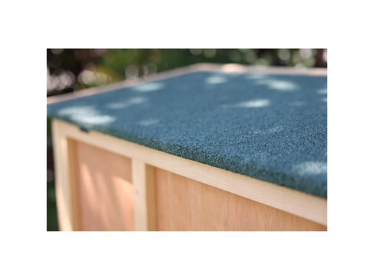 Clapier extérieur KERBL Fred en bois pour lapins et rongeurs 100x45x62 cm