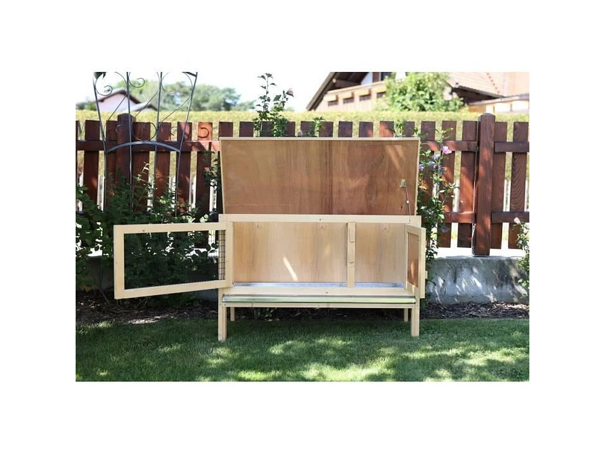 Clapier extérieur KERBL Fred en bois pour lapins et rongeurs 100x45x62 cm