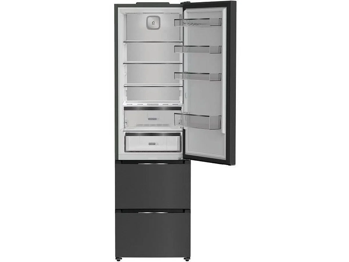 Whirlpool WHKF 6353 XBR6E - Réfrigérateur combiné pose libre 351 L, Dark Inox