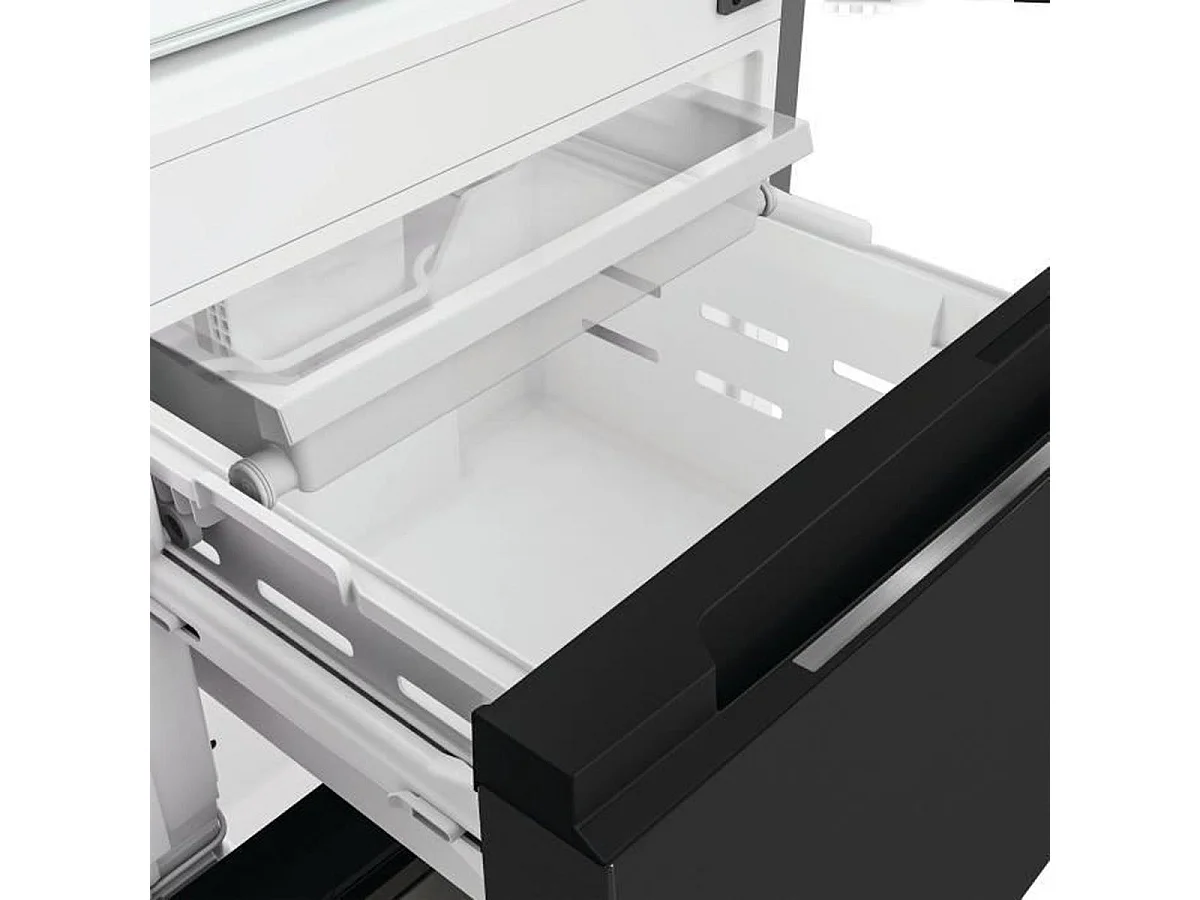 Whirlpool WHKF 6353 XBR6E - Réfrigérateur combiné pose libre 351 L, Dark Inox