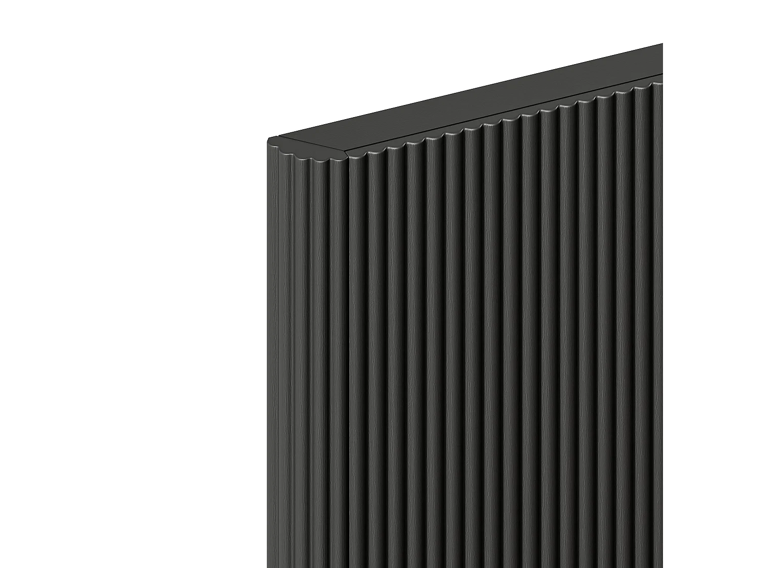 Lit coffre hydraulique 160x200 cm avec rangement strie noir sommier lattes bois massif - Sweiko