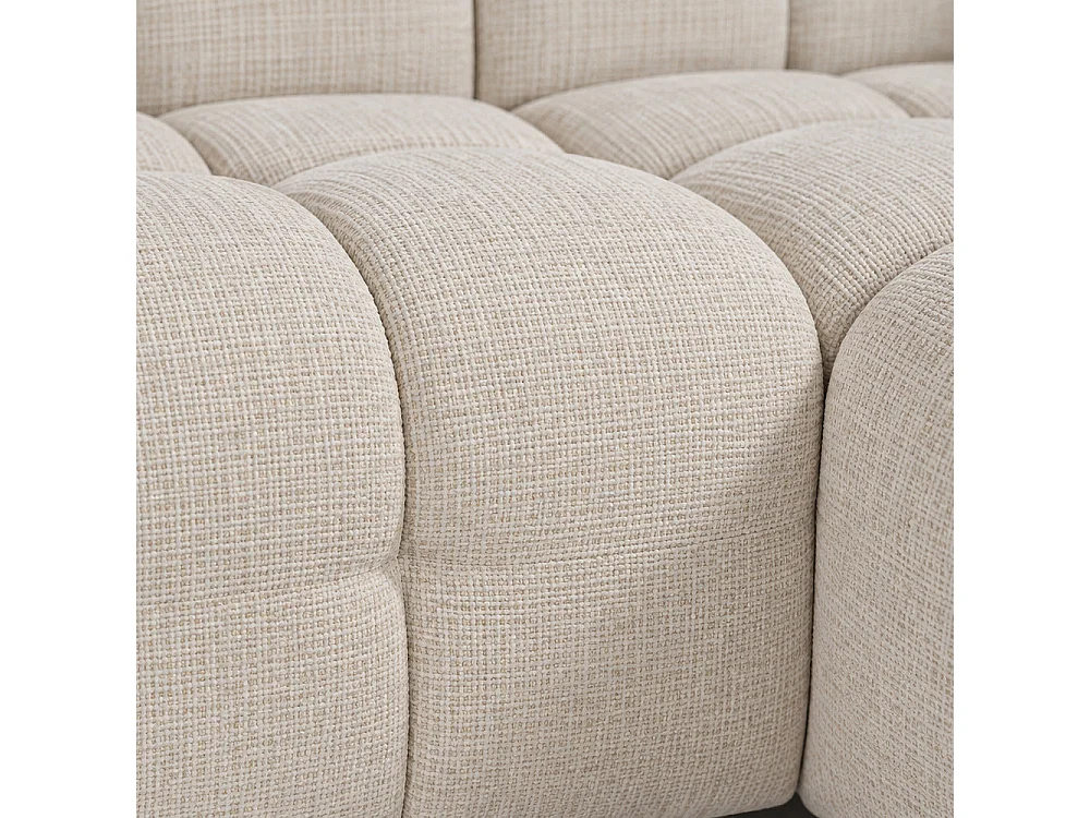 Canapé d'angle droit en tissu Cremona beige 278 x 168 cm – Monaco
