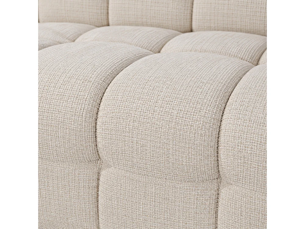 Canapé d'angle droit en tissu Cremona beige 315 x 175 cm – Mirage