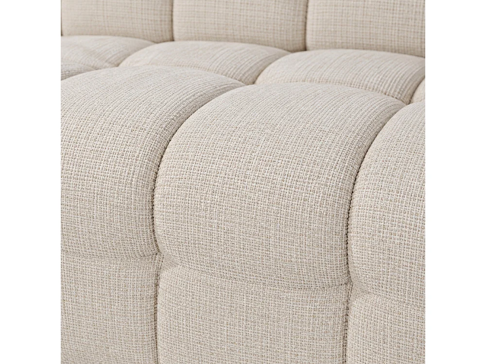 Canapé d'angle droit en tissu Cremona beige 240 x 153 cm – Mini Bubble
