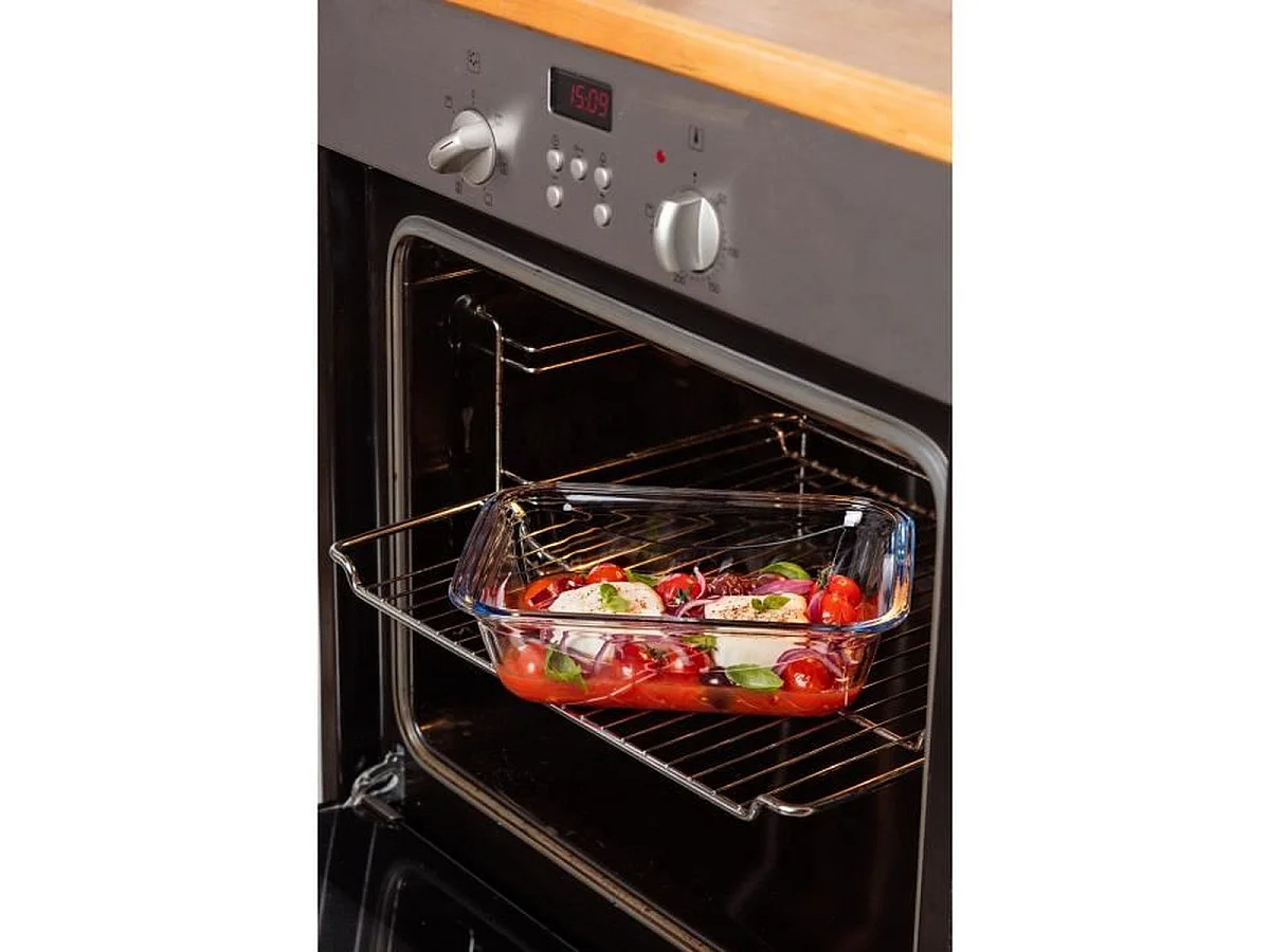 Pyrex Cook & Go Boîte de cuisson et de conservation en verre rectangulaire - 3.40 l - Couvercle 100% hermétique et étanche
