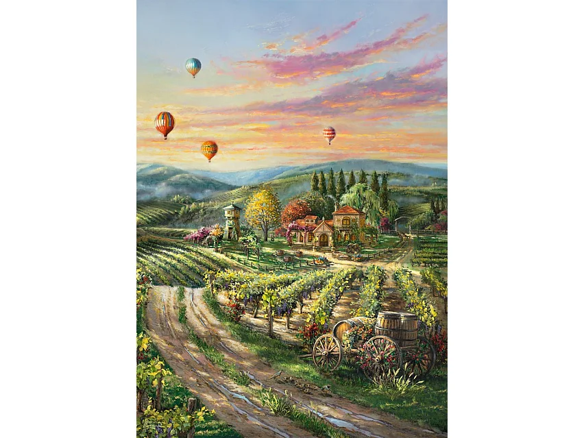 Puzzle 1000 pièces Schmidt Spiele — Thomas Kinkade « Peaceful Valley Vineyard »