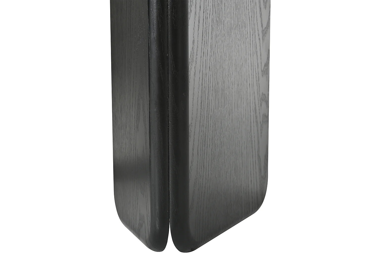 Table basse ovale noire en MDF effet bois, 99 x 50 x 40 cm