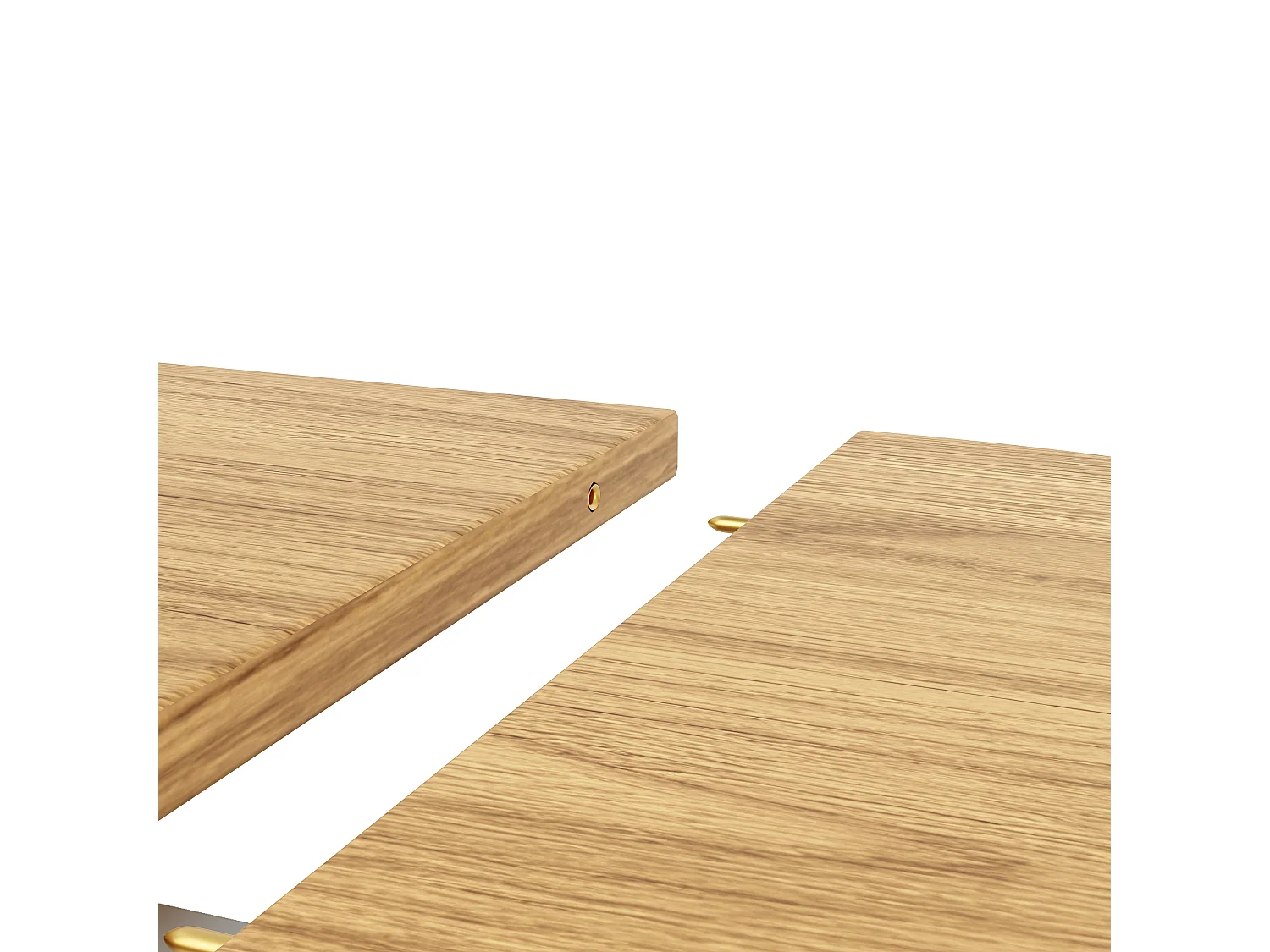 Table à manger ronde extensible 118 à 158 cm en MDF décor bois naturel