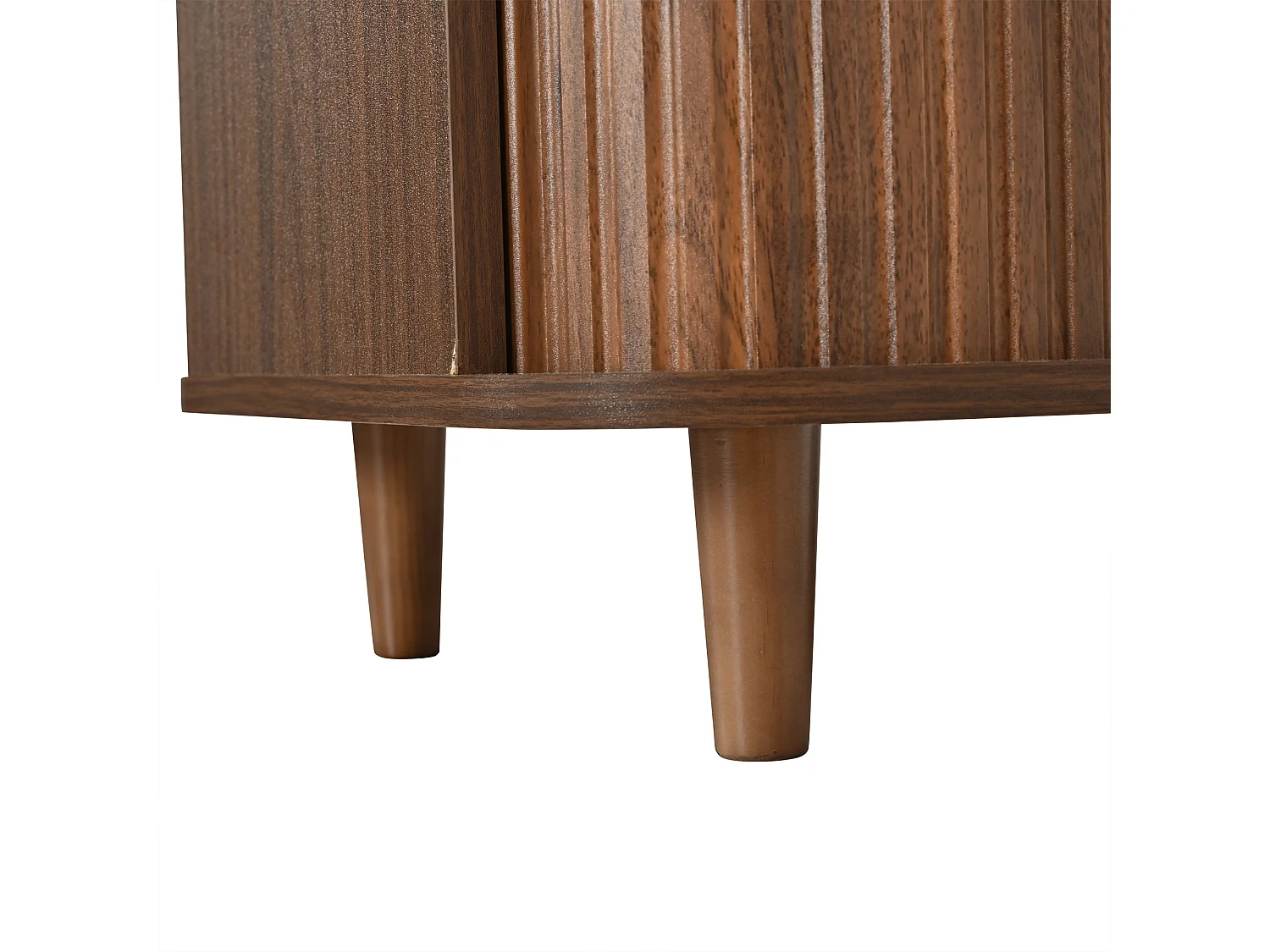 Table basse couleur noyer 100 x 50 x 35 cm avec tiroir et 2 portes à rideau