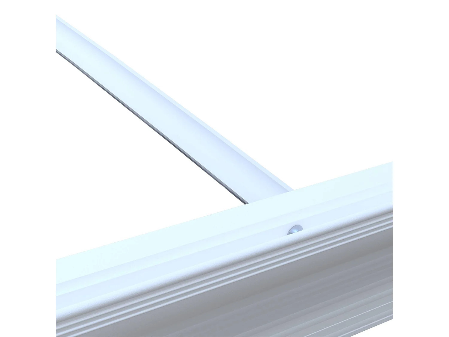 Estensione di tettoia per auto in alluminio e policarbonato, 15m², Le mans, Bianco, 505x300x239 cm