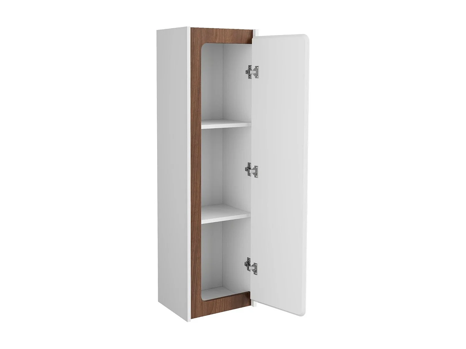 Meuble de salle de bain suspendu avec vasque à encastrer en résine et colonne – Blanc mat – 60 cm – ZAREMIA