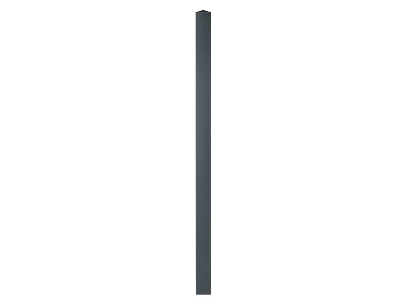 Poteau aluminium tradition style ferronnerie à sceller universel pour portail et portillon chapeau inclus H2.36 m Gris