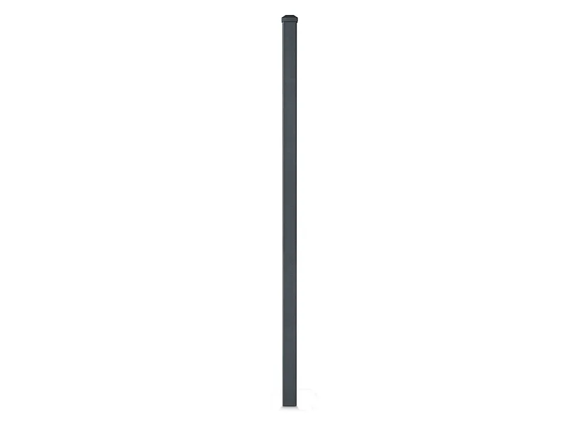 Poteau aluminium tradition style ferronnerie à sceller avec chapeau H 1.36 m Gris