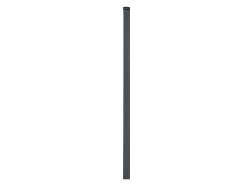 Poteau aluminium tradition style ferronnerie à sceller avec chapeau H 1.36 m Noir