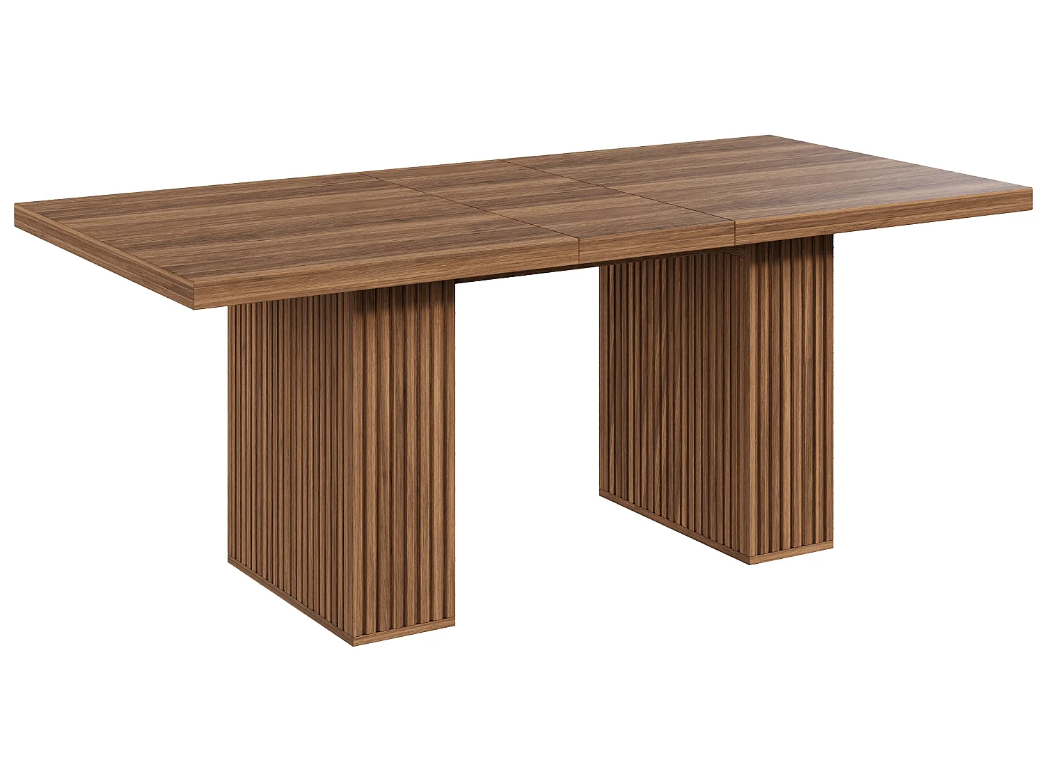 Uitschuifbare eettafel van 150 tot 190 cm met twee kasten voor 6 tot 8 personen