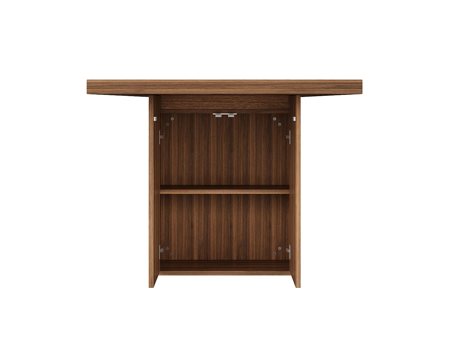 Uitschuifbare eettafel van 150 tot 190 cm met twee kasten voor 6 tot 8 personen