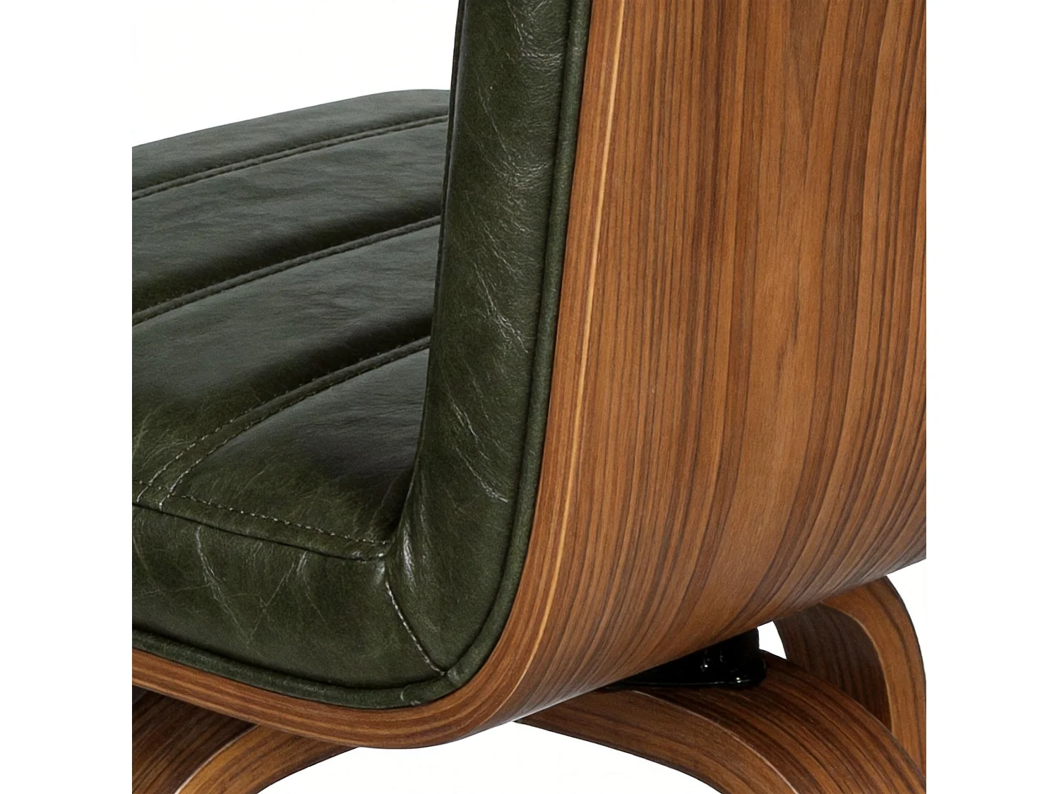 Set di 2 sgabelli da bar girevoli con rivestimento PU, gambe in legno curvato e poggiapiedi