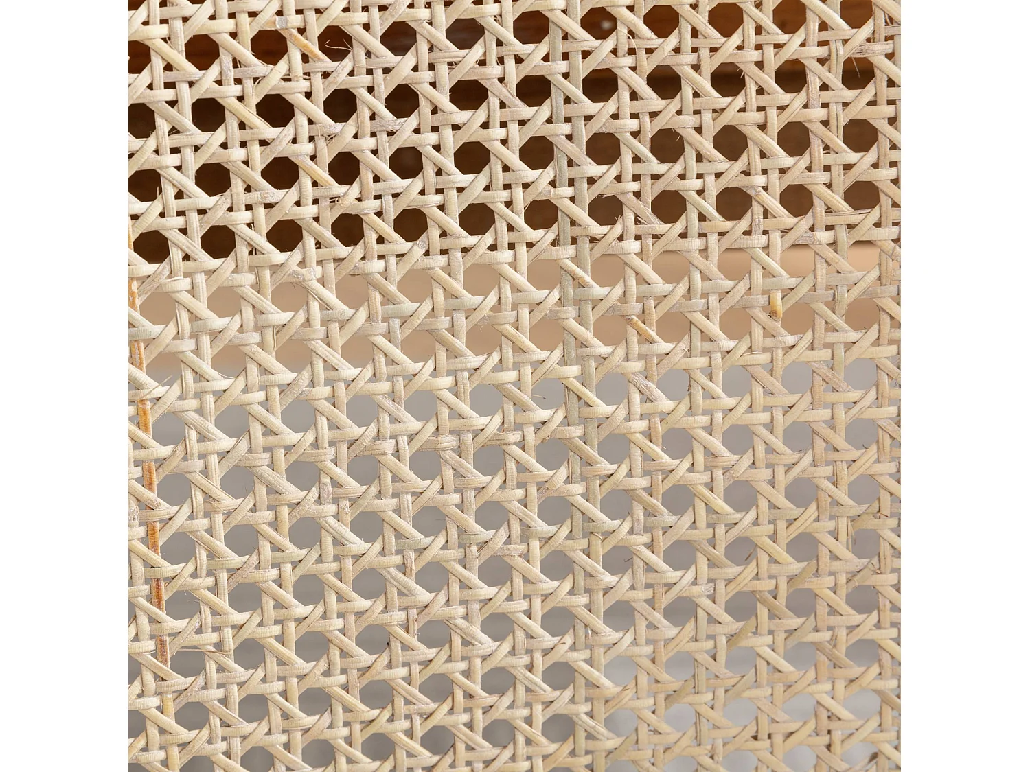 Lot de 2 chaises de salle à manger beiges style français avec dossier en rotin