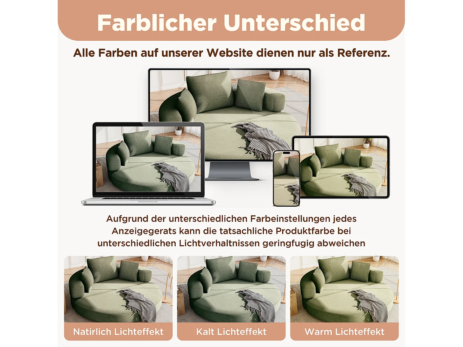 Canapé convertible 2 places en velours côtelé vert, pliable en lit ovale pour salon