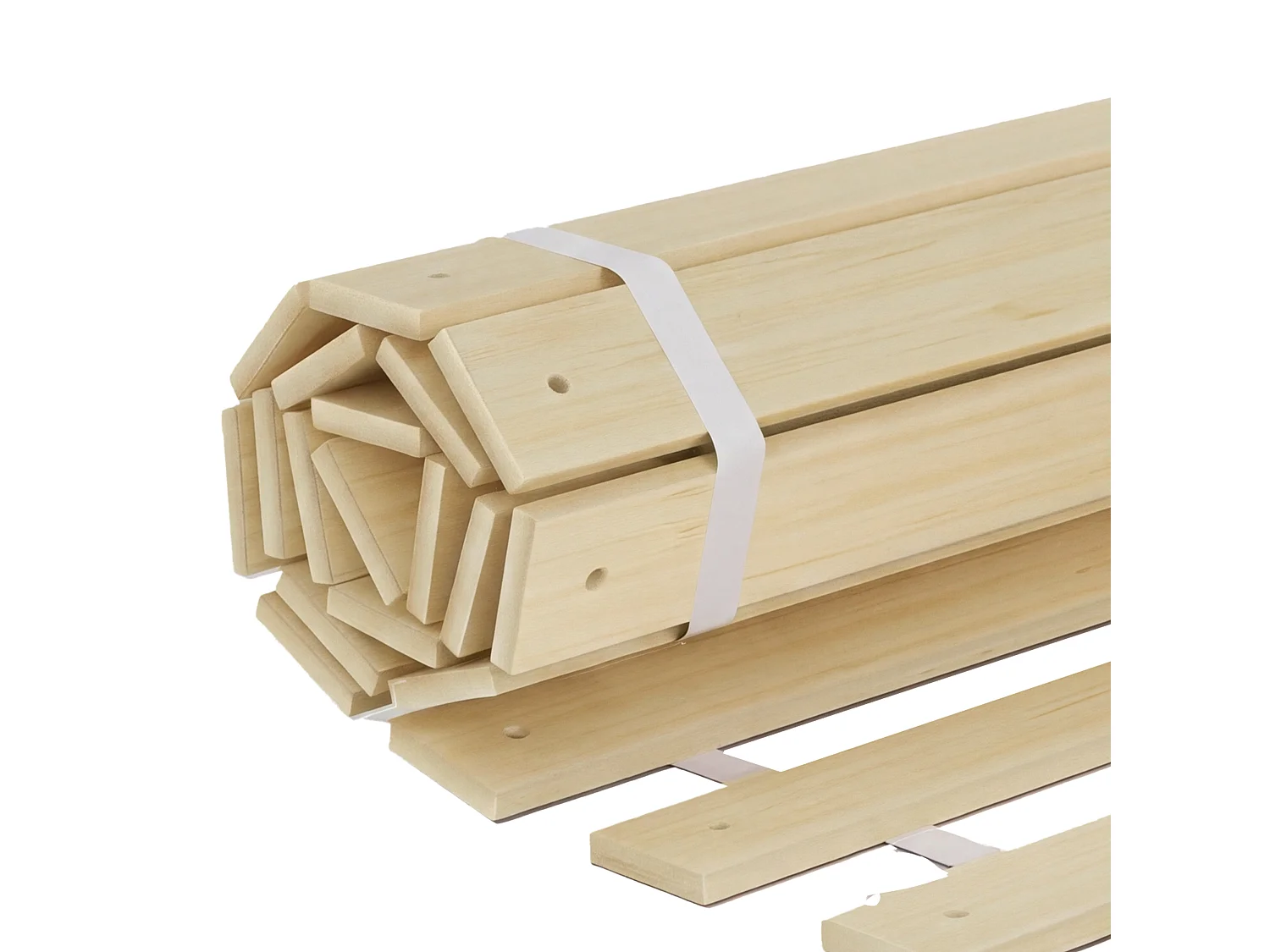 Lit Montessori enfant 140x200 cm en pin massif blanc avec barrières et sommier