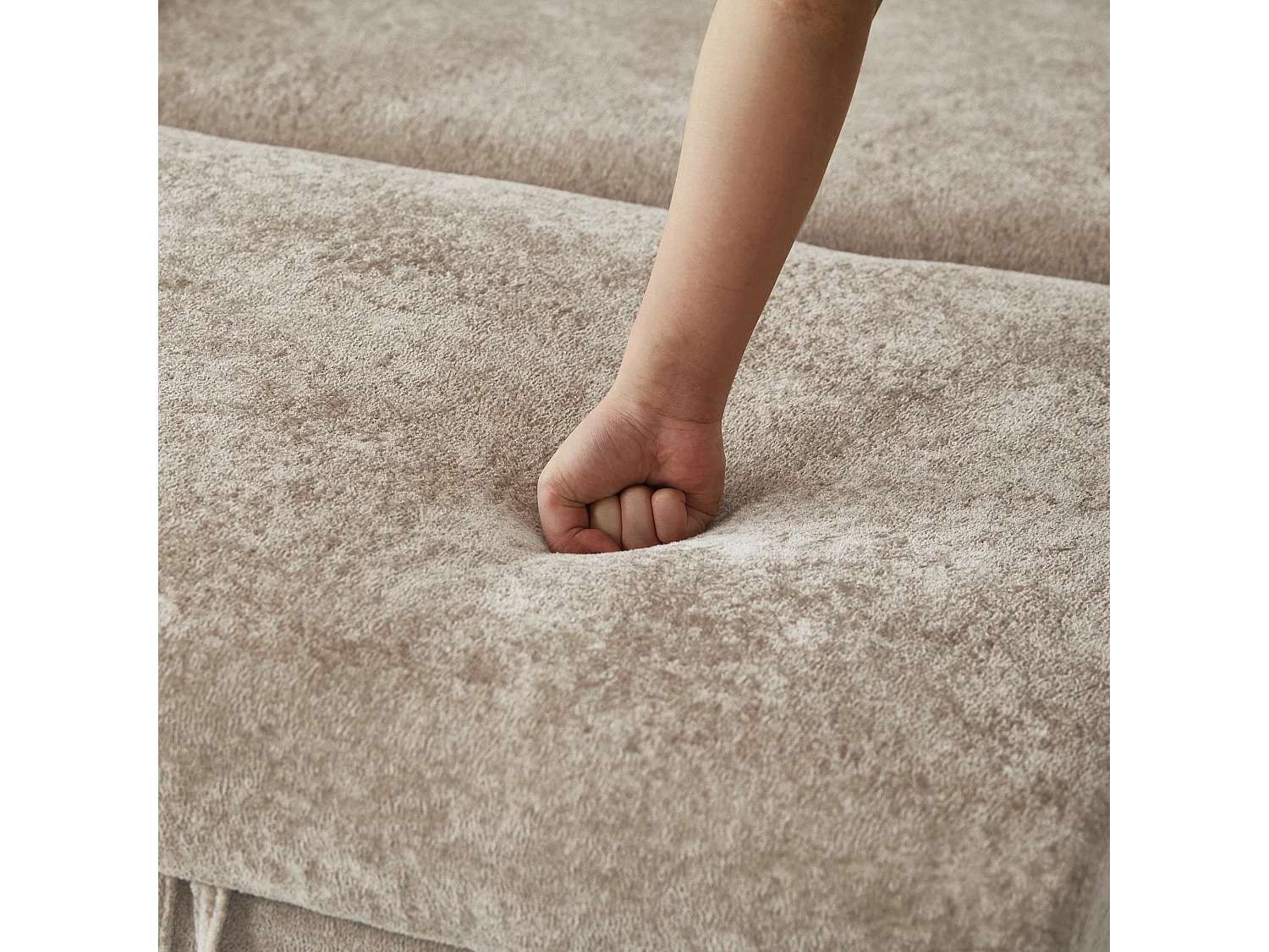 Canapé convertible 2 places en tissu chenille, 3 en 1, dossier réglable