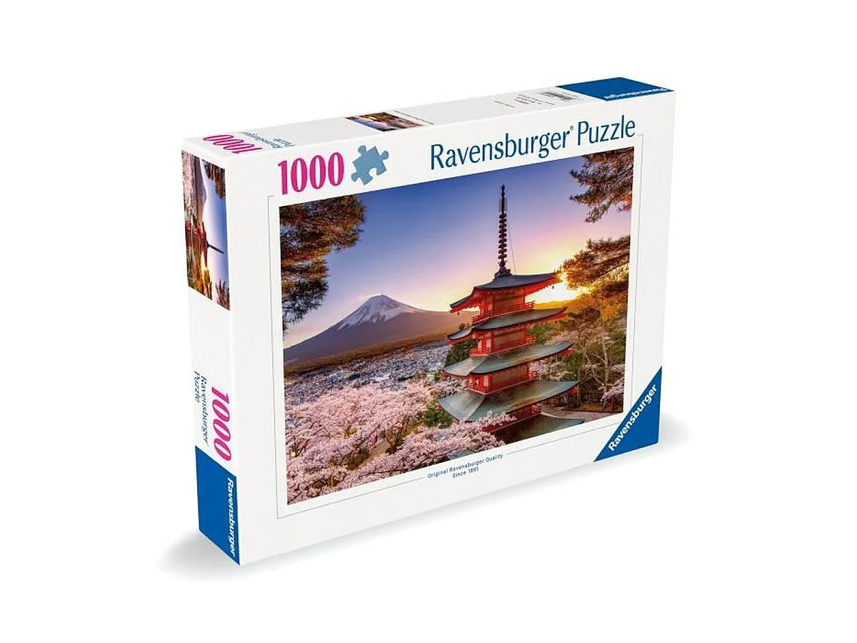 Ravensburger Puzzle 1000 pièces - Cerisiers en fleurs et Mont Fuji (70 x 50 cm)