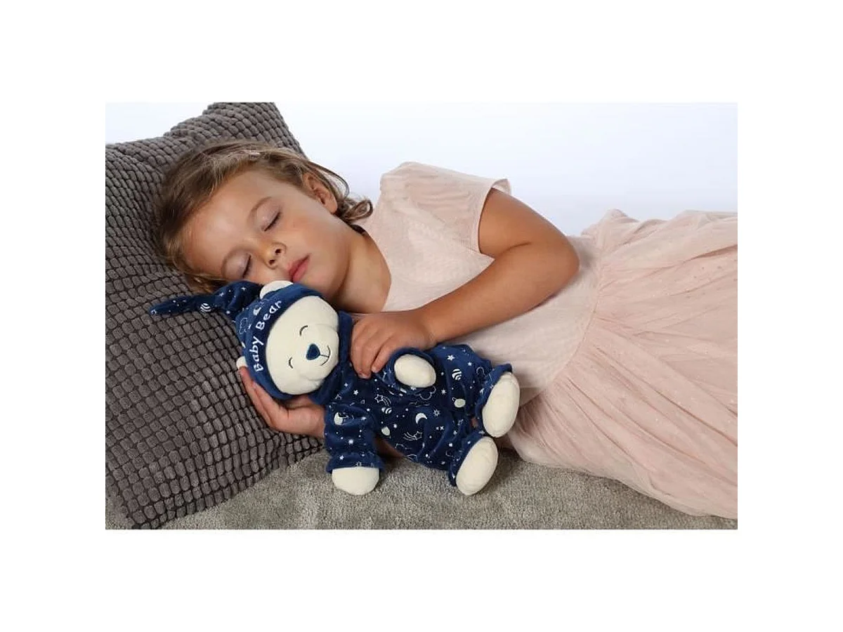 Peluche Gipsy Baby Bear phosphorescente 24 cm - Pyjama bleu nuit