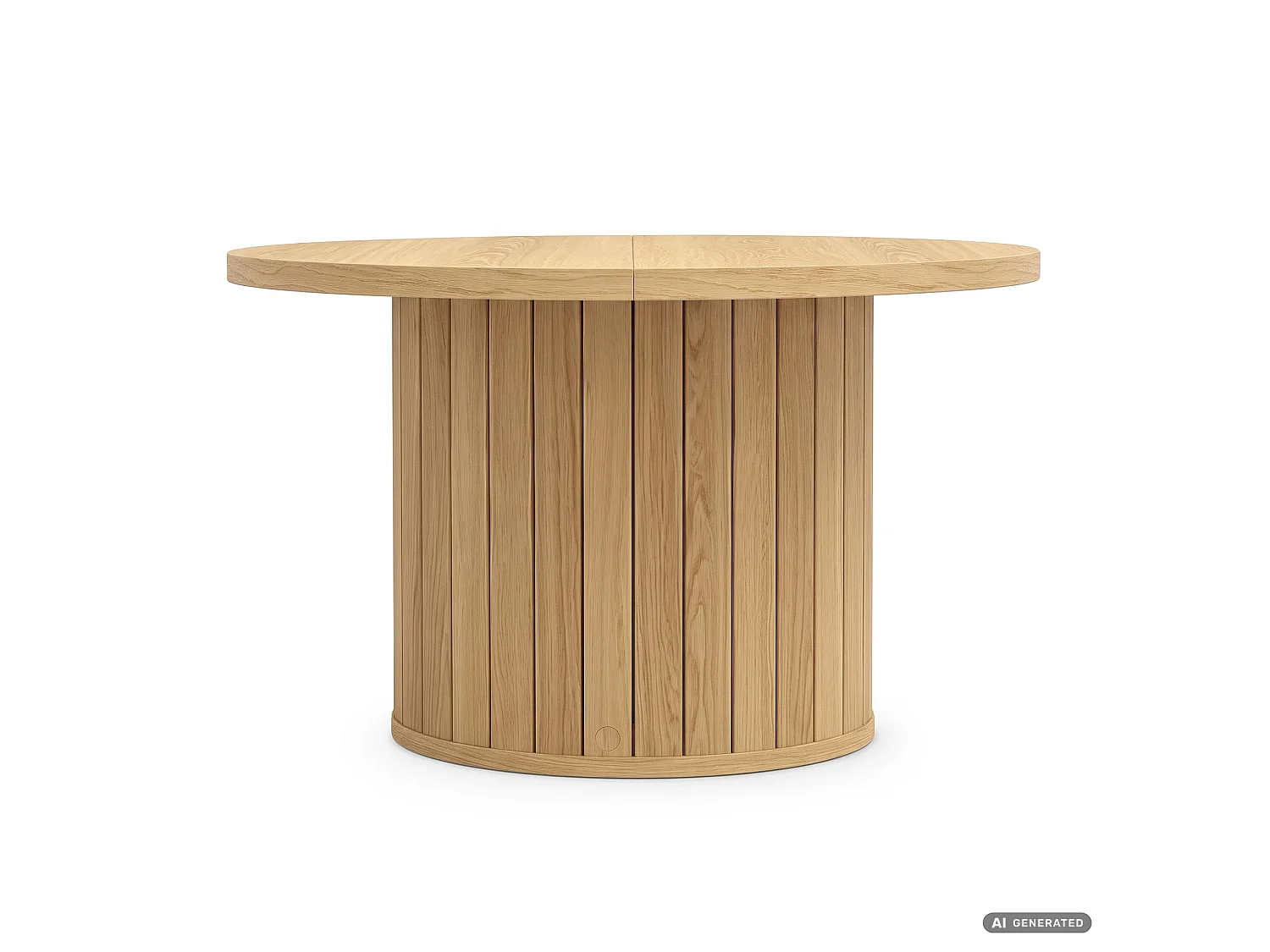 Stolik kawowy NUBO Naturalne Drewno 60 cm okrągły ryflowany 60x60x45 cm