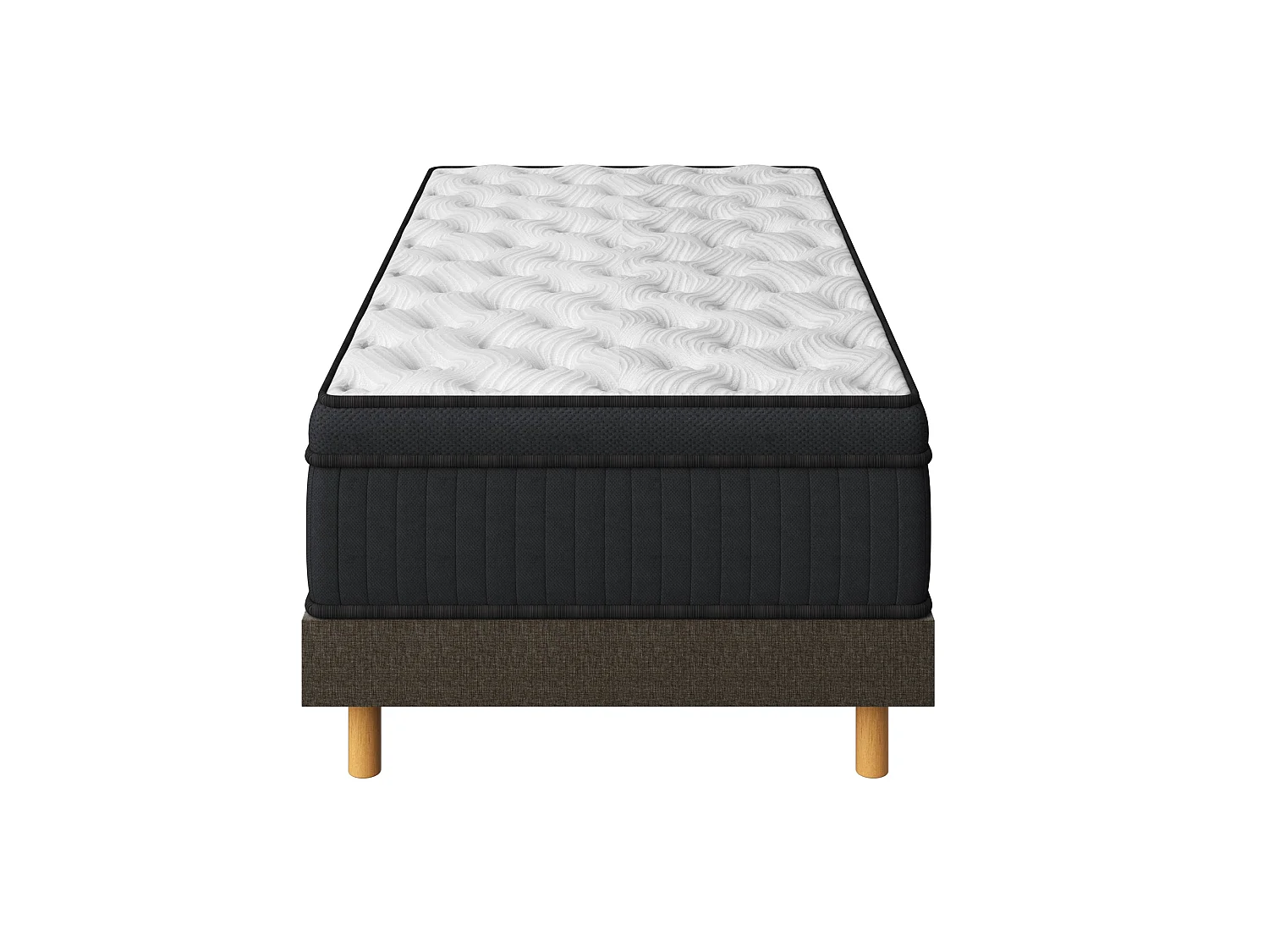 Ensemble Matelas à ressorts + sommier 90x200 cm, Mousse à mémoire de forme,épaisseur 25cm