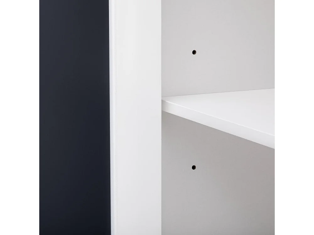 Dressoir met spiegeldeuren, ladekast, verstelbare planken en kristallen handgrepen, 140x83x40cm