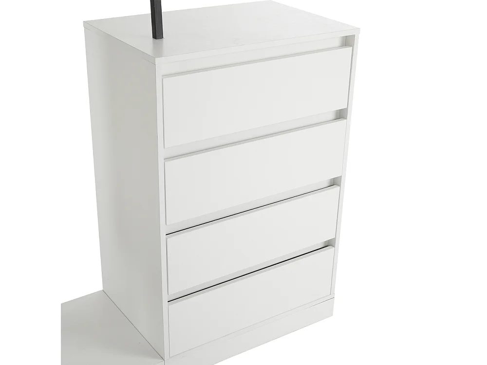 Ladekast met kledingkast, dressingkast met 4 laden, 3 planken en kledingroede, 140 × 40 × 135 cm