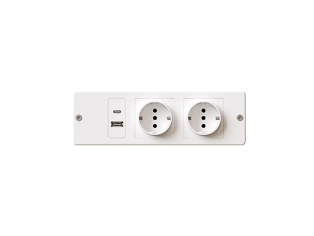 Hoge keukenbuffetkast met USB- en stopcontacten, geïntegreerde LED, 4 deuren, 3 lades, glazenhouder, flessenopslag 120×40×170 cm