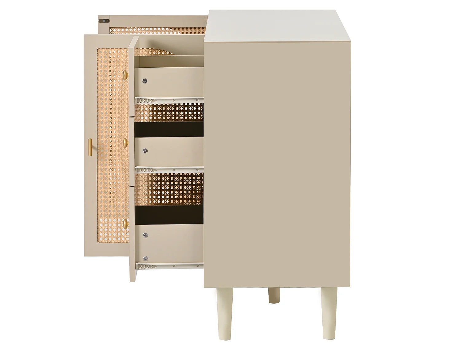 Bufé con puertas y cajones, 120*40*82.5 cm, beige