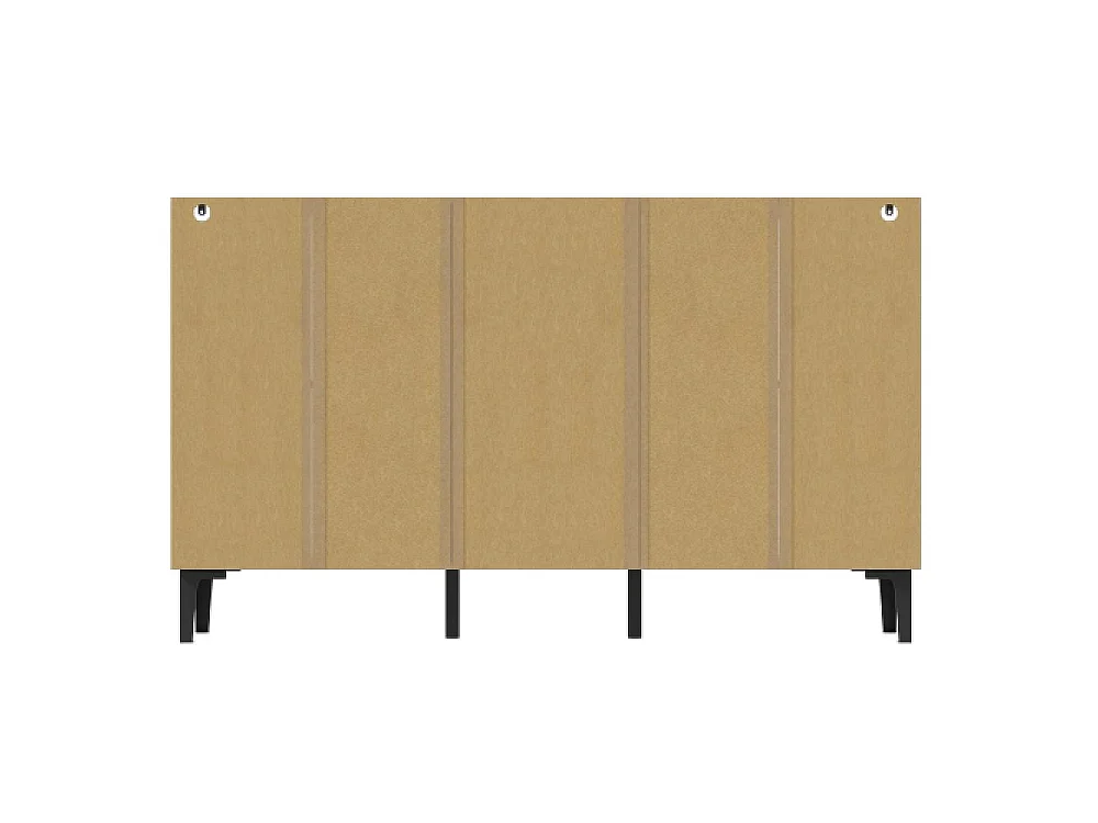 Armario moderno de madera 4 puertas 4 cajones 160x36x94cm – Mueble multifuncional minimalista para salón, comedor o pasillo