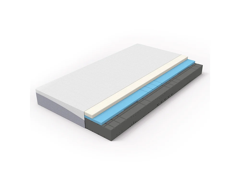 Matelas mousse confortable 90-180x200 cm double face H3/H4, 20 cm d'épaisseur, housse amovible et lavable, certifié Oeko-TEX