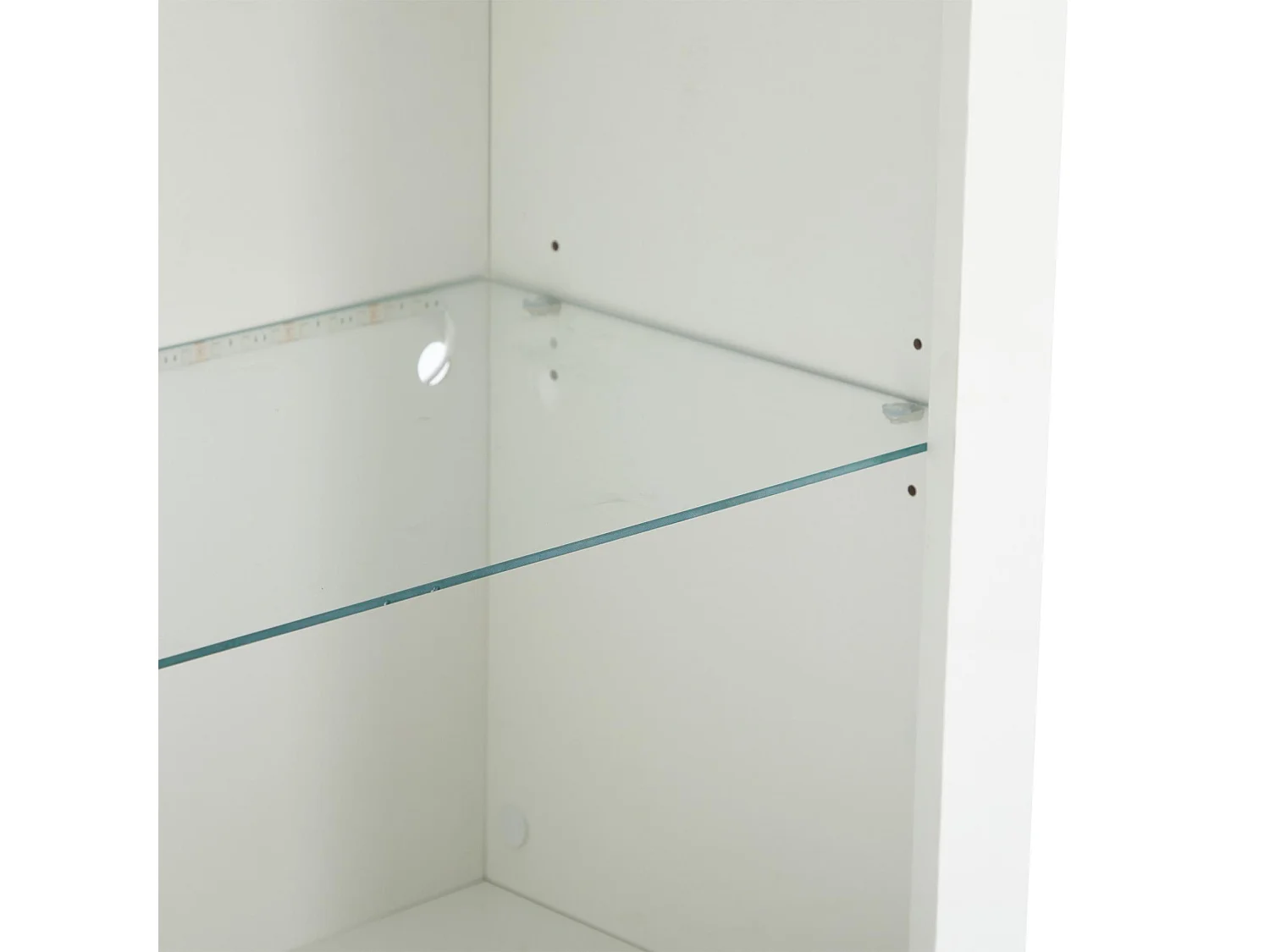 Vitrine Moderne 100x35x170 cm avec Éclairage LED et Verre Trempé, Meuble de Rangement Haut de Gamme pour Salon
