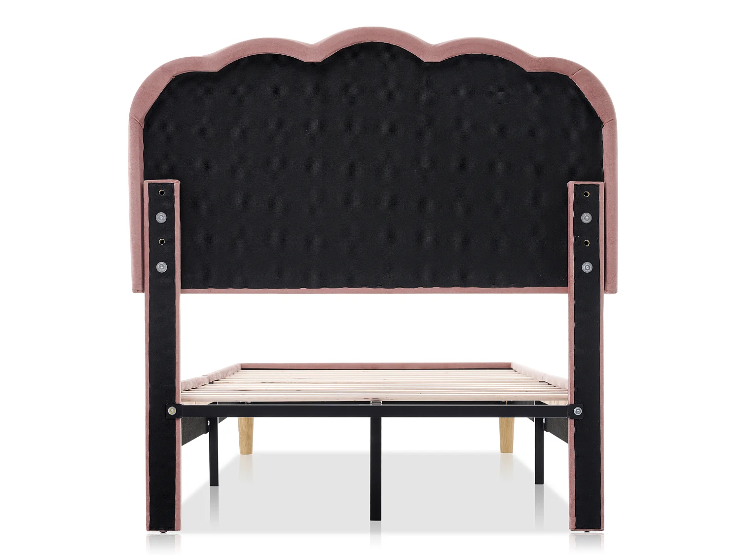 Cama tapizada LED moderna con cabecero ajustable, 90*190 cm, estructura robusta y lamas para dormitorio