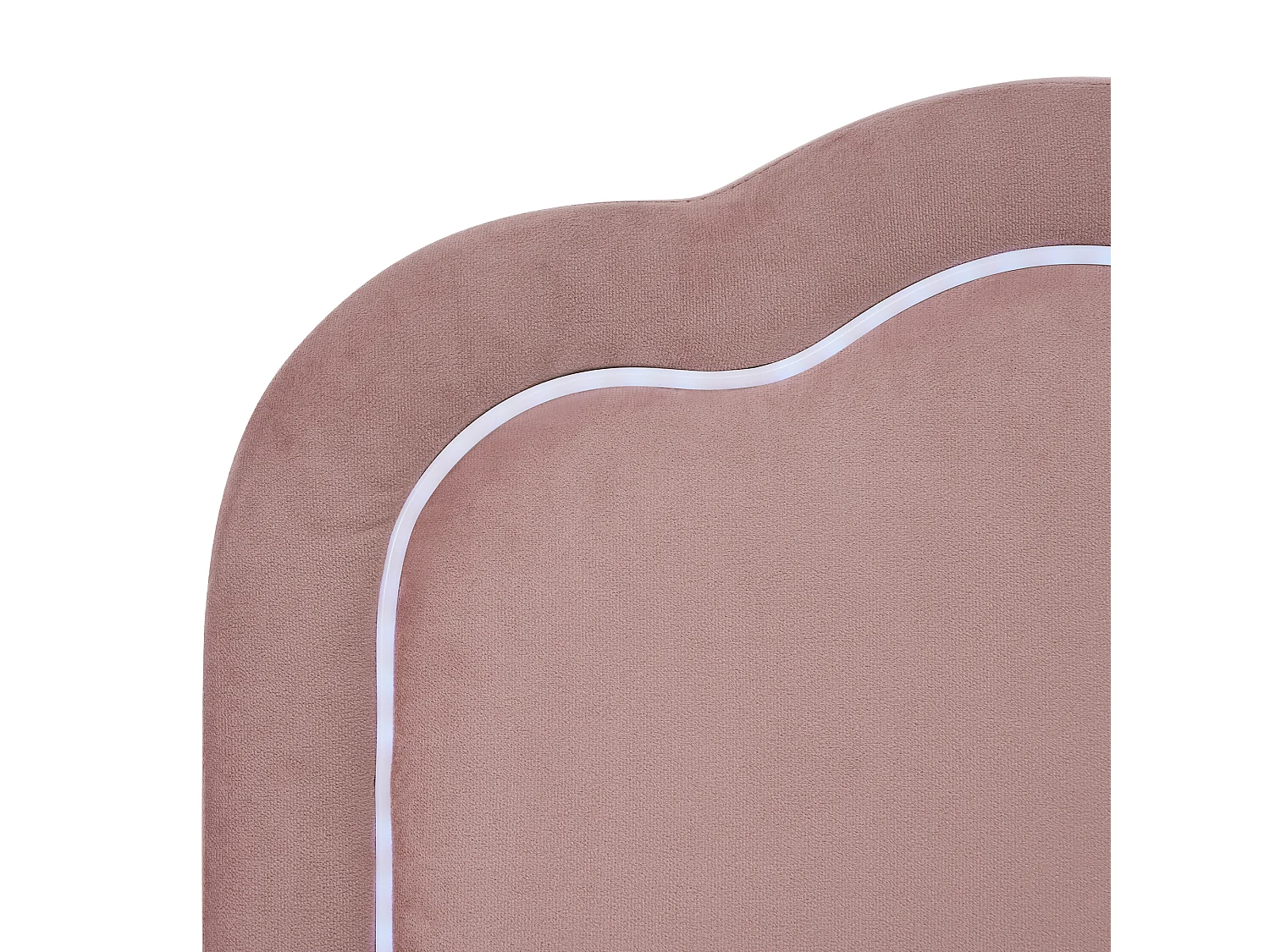 Lit rembourré LED moderne avec tête de lit réglable, 90*200cm, cadre robuste et lattes pour chambre