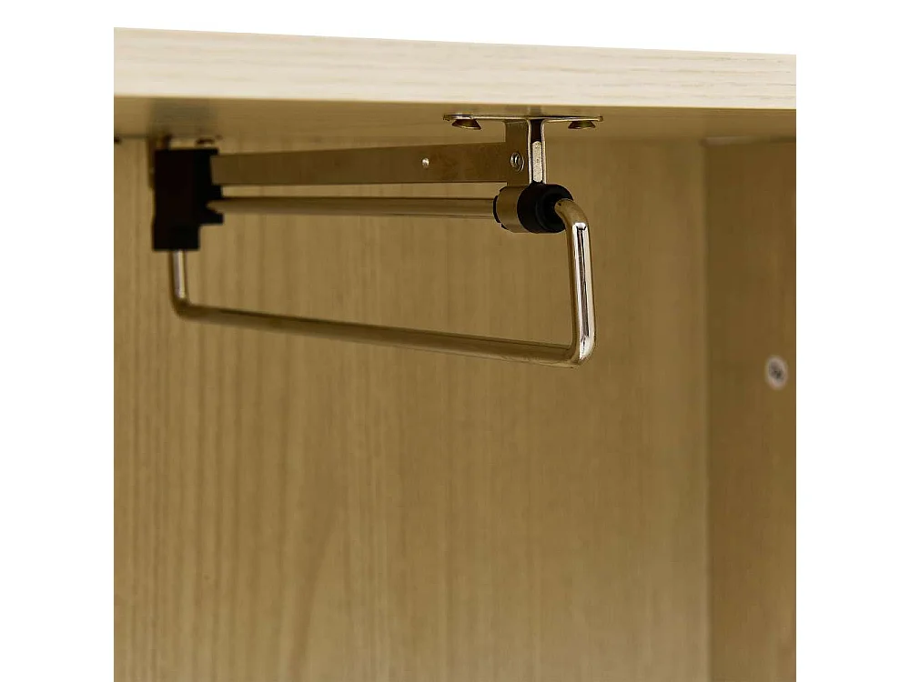 Armadio Stretto con Specchio e Barra Telescopica – Armadio Moderno in MDF, Salvaspazio per Ingresso, Camera o Appartamento