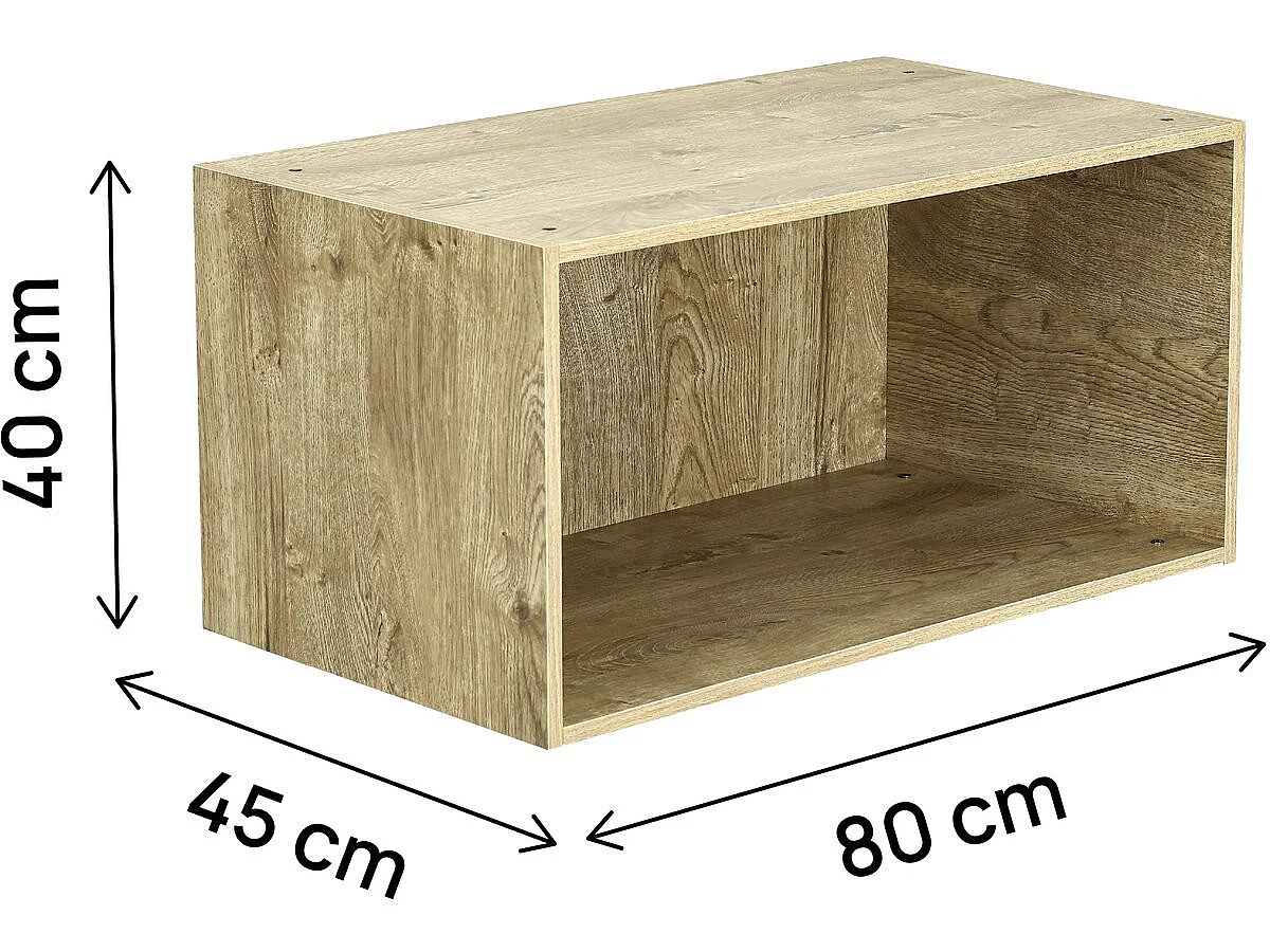 Módulo elevador para vestidor de madera <<Opéra>> - 80 x 45 x 40 cm - Beige