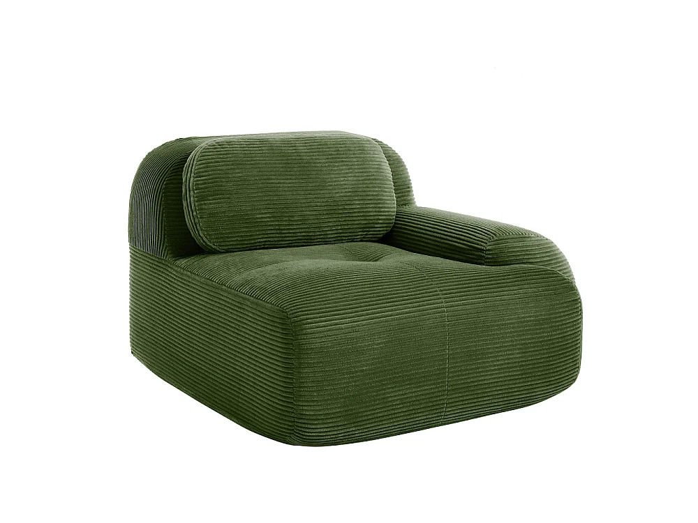 Sofá esquinero modular de pana premium con cojines, reposabrazos ergonómicos y confort duradero