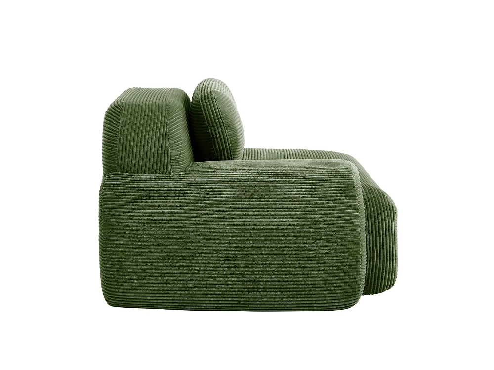 Sofá esquinero modular de pana premium con cojines, reposabrazos ergonómicos y confort duradero