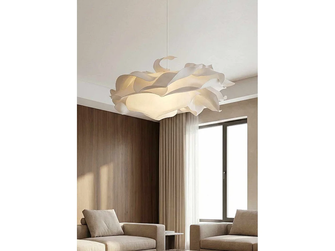 "MOD0009" Vit Plast Takpendel - 58 x 58 cm - Justerbar Höjd