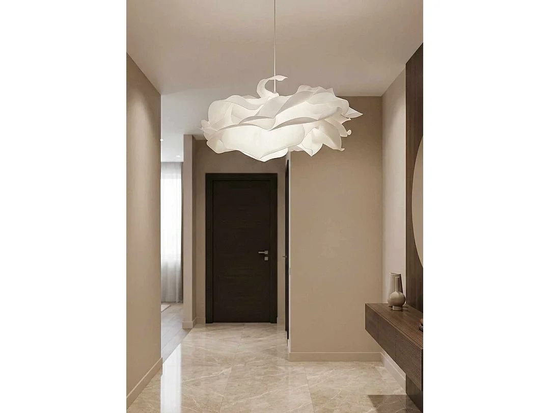 "MOD0009" Vit Plast Takpendel - 58 x 58 cm - Justerbar Höjd