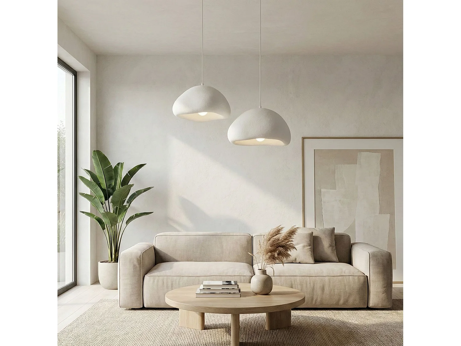 "Loval" Vit Metallkrona - 74 x 40 cm - Elegant Belysningsarmatur för Vardagsrum eller Matsal
