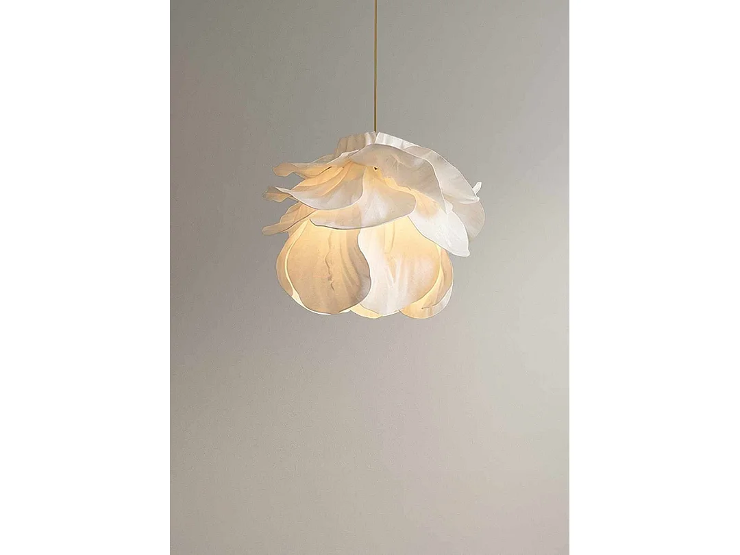 "MOD0007" Vit Plastkrona - 48 x 48 cm - Hängande Lampa