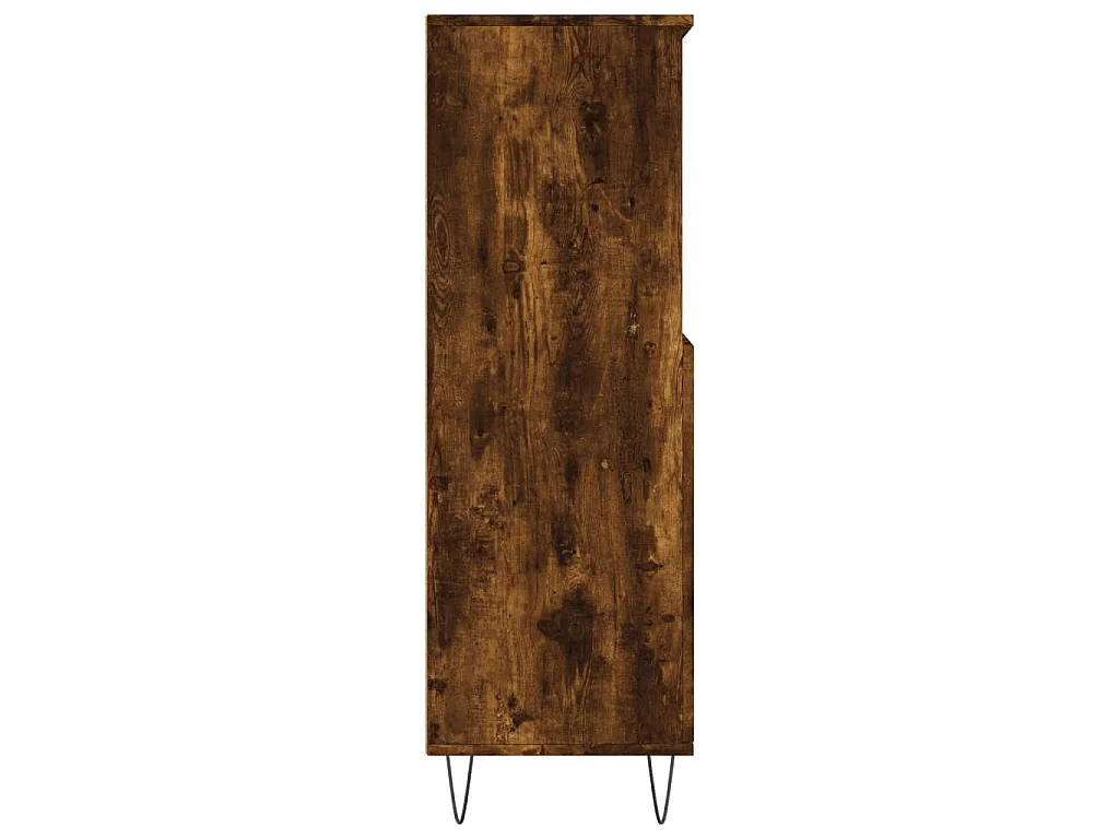 Aparador alto madera contrachapada roble ahumado 60x36x110 cm
