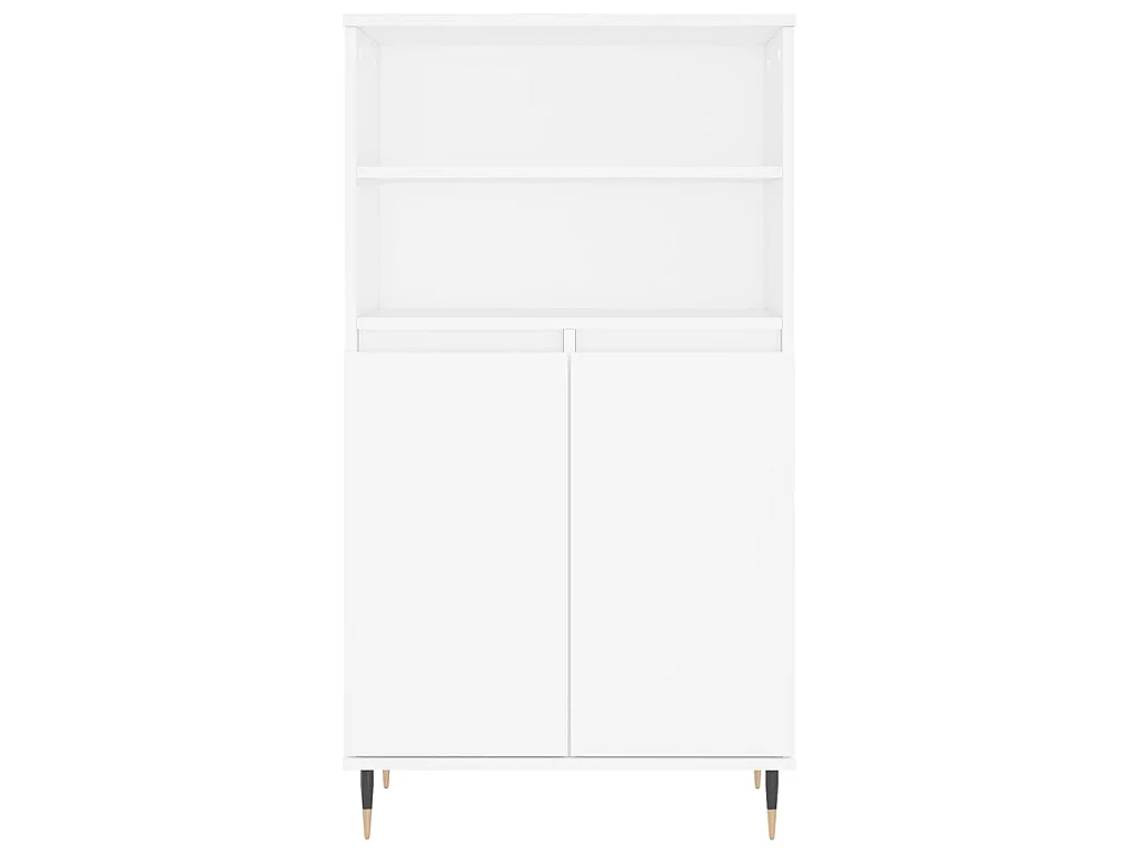 Hoge kast 60x36x110 cm bewerkt hout wit